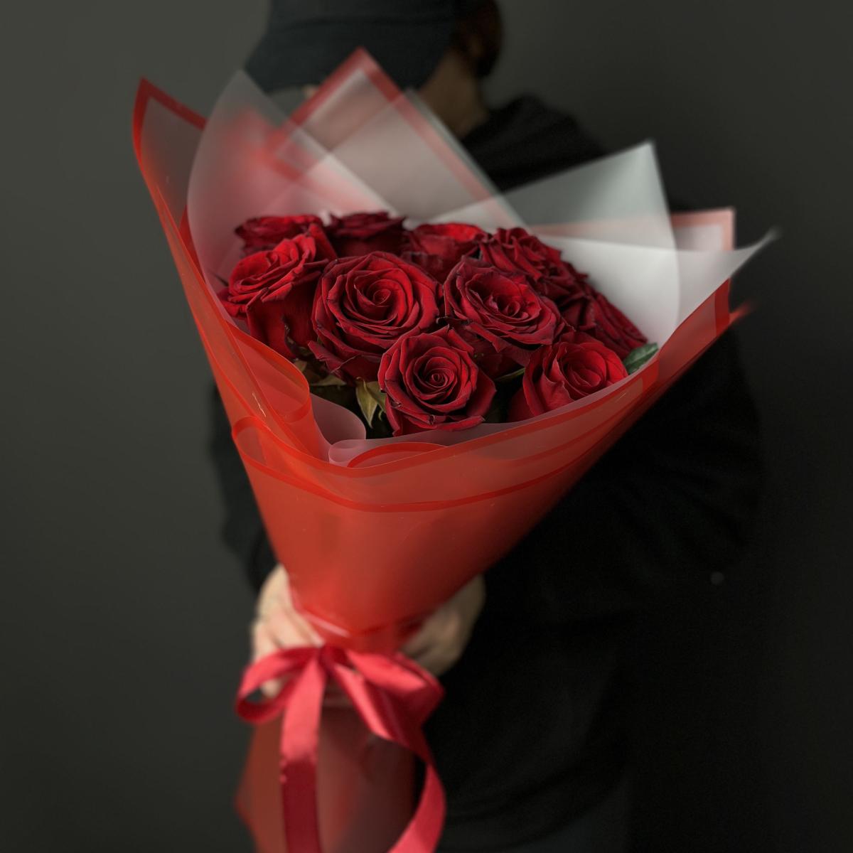 Букеты из красных роз 40 см (Эквадор) код: 177940