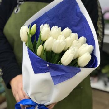 Белые тюльпаны 23 шт. артикул букета  312015
