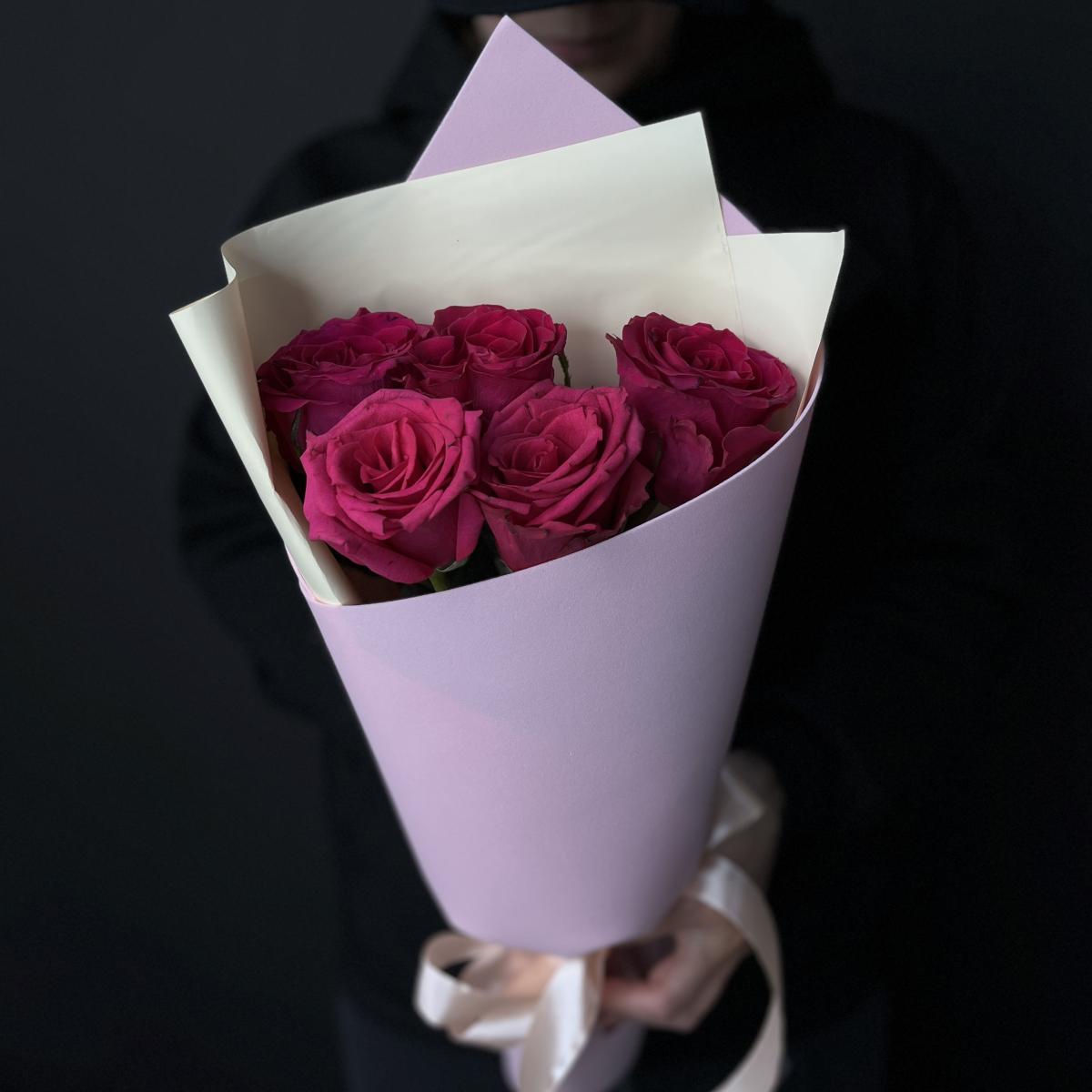 Букеты из розовых роз 40 см (Эквадор) Артикул  84010